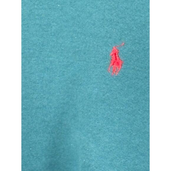 Vintage Oversized Women’s Ralph Lauren Pony Logo Fleece Crewneck in Green – XL - Picture 3 of 5